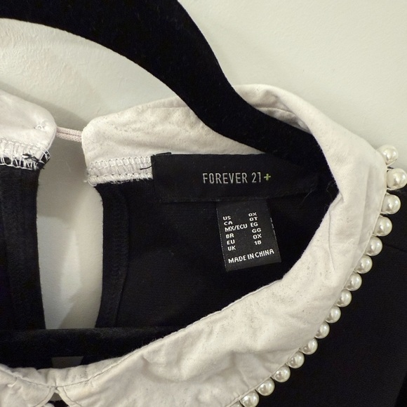 Forever 21 Black Dress with Pearl Collar - Picture 8 of 8
